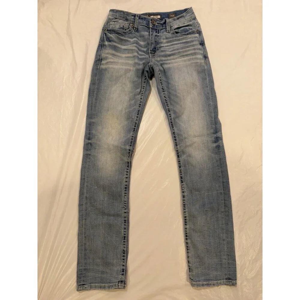 BKE Alec Jeans Men's Size 26Rx30 Light Wash Straight‎ Stretch